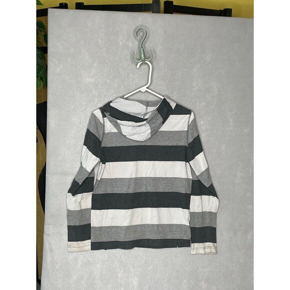 Tony Hawk Boys XL Striped Hoodie Gray White Rayon Casual Pullover Top Cotton Ble - Picture 2 of 6